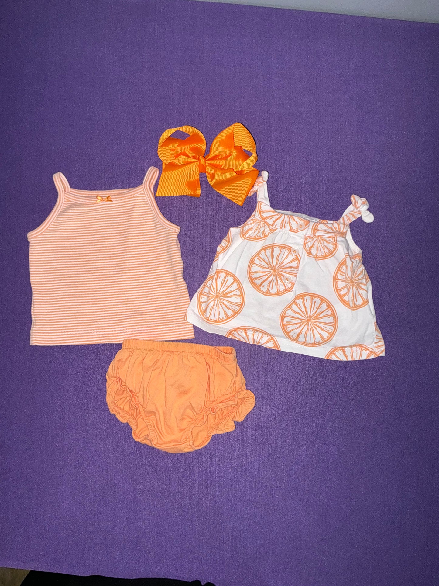 Orange slice 3 piece outfit