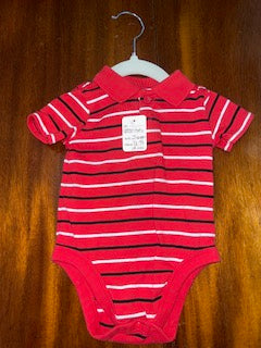 Red striped onesie