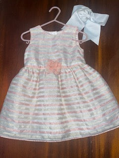 Pink and Gold striped dress