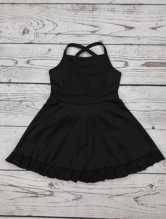 Black Athletic dress with ruffles