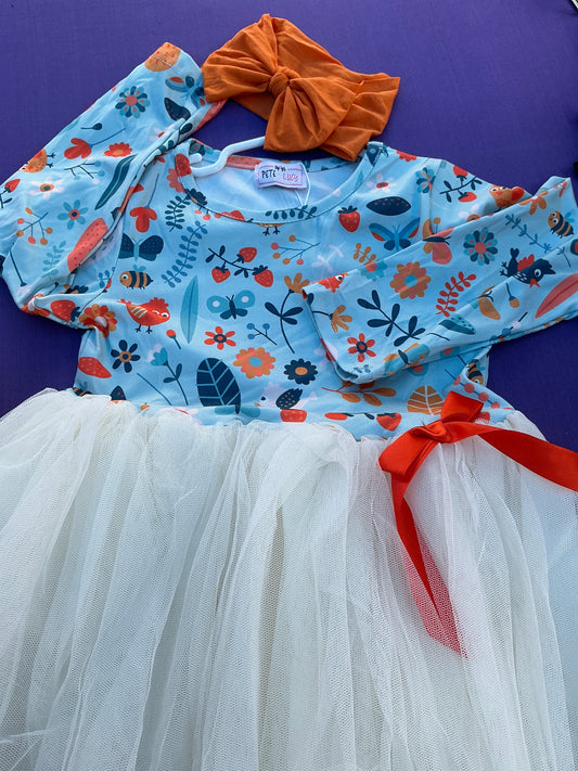 Bird tulle dress