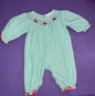 Marie Nicole Santa Smocked Romper
