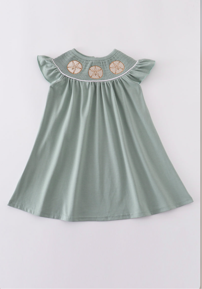 Sand dollar smocked dress