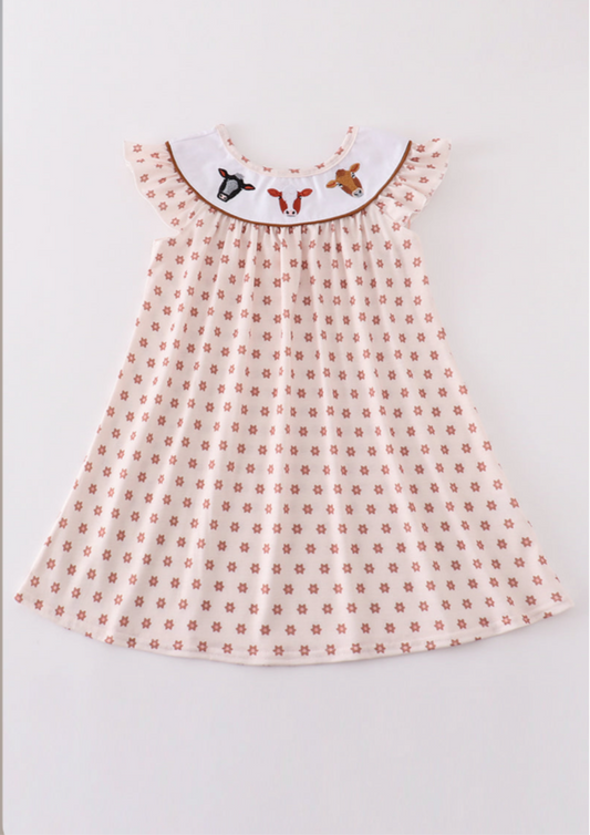 Floral Cow dress
