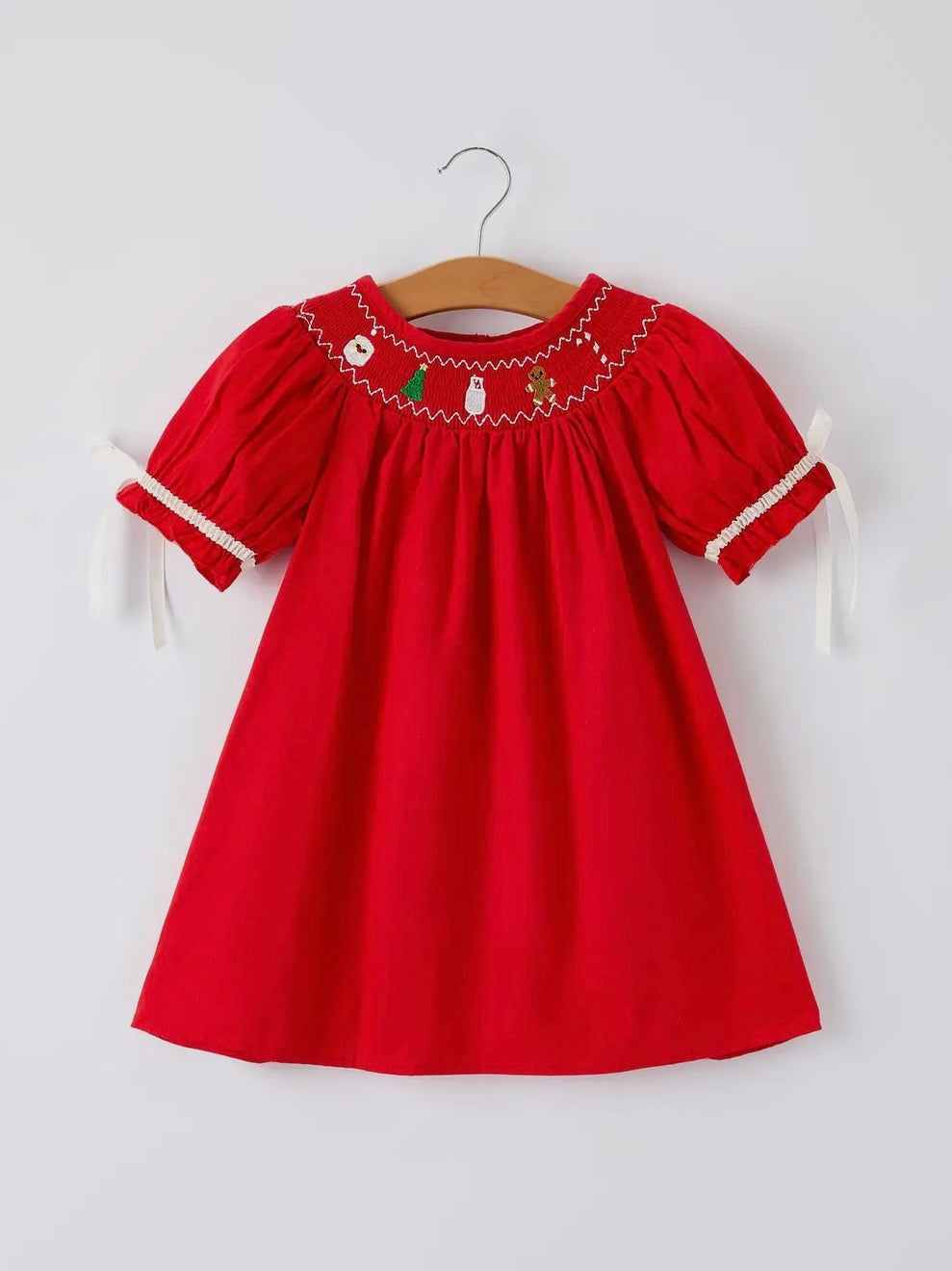 Christmas Gingerbread Smocked Dress