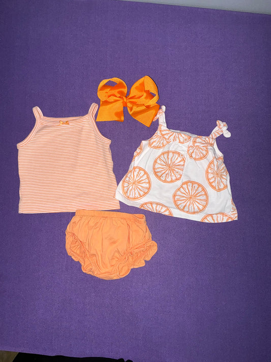 Orange slice 3 piece outfit
