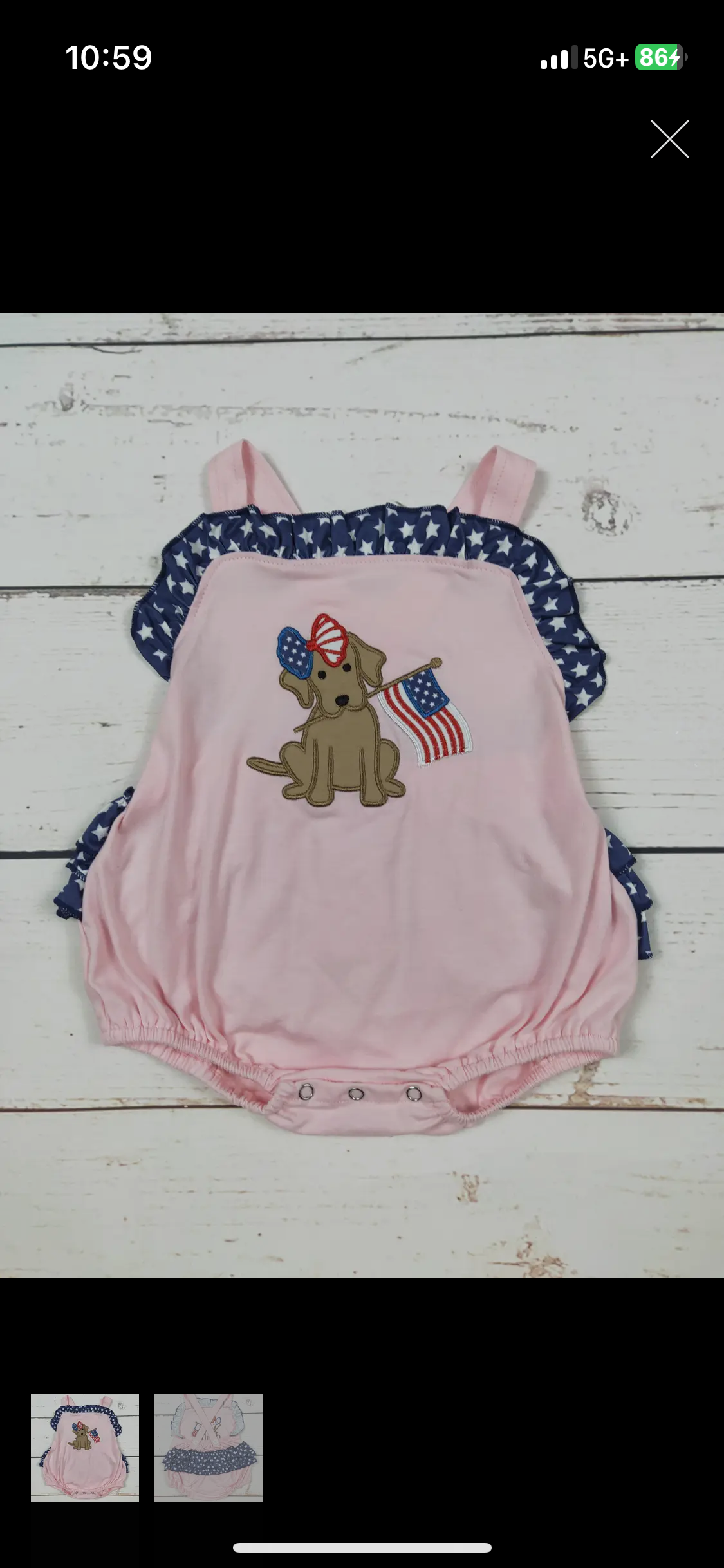 Pink Puppy Patriotic Bubble